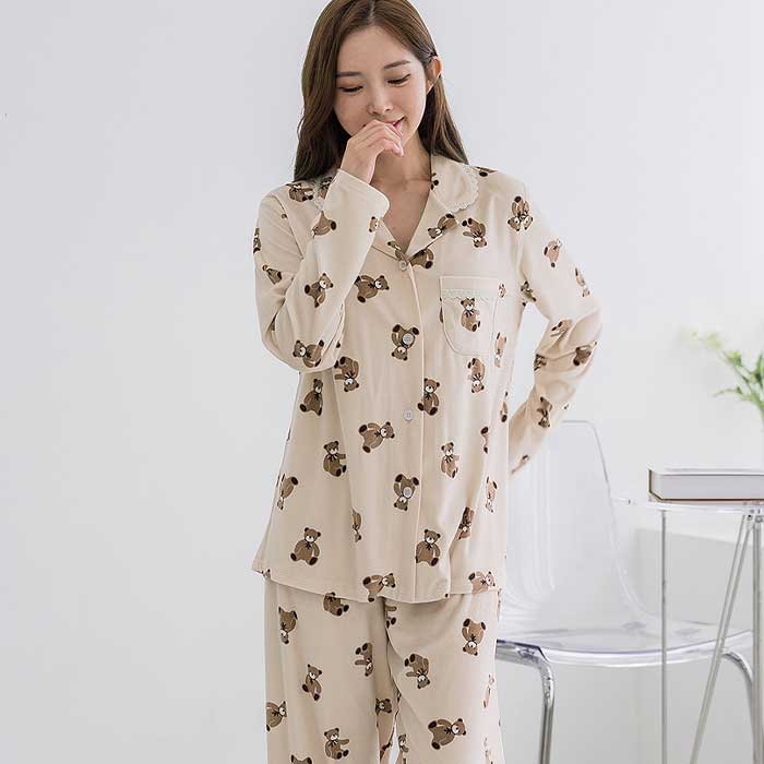 201869 여자잠옷 상하세트 폴리 잠옷 긴팔잠옷 홈웨어 파자마