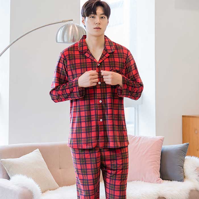 201894 남자잠옷 상하세트 폴리 잠옷 긴팔잠옷 홈웨어 파자마