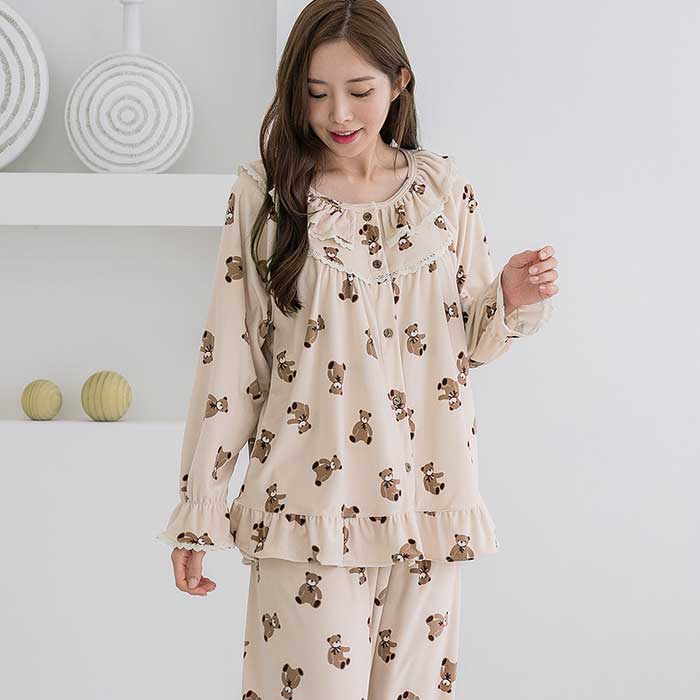 201870 여자잠옷 상하세트 폴리 잠옷 긴팔잠옷 홈웨어 파자마