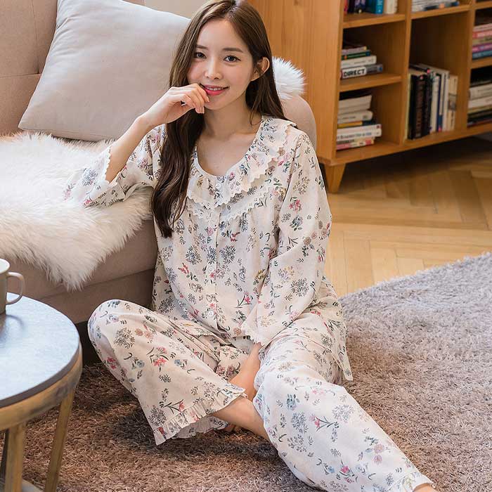 201871 여자잠옷 상하세트 폴리 잠옷 긴팔잠옷 홈웨어 파자마