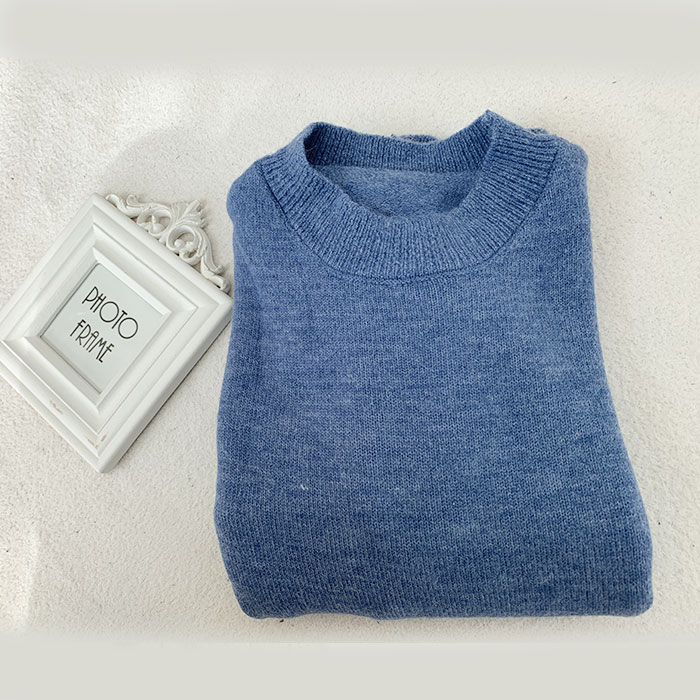 400821 여성 잠옷 니트 블루 겨울 상의 티셔츠